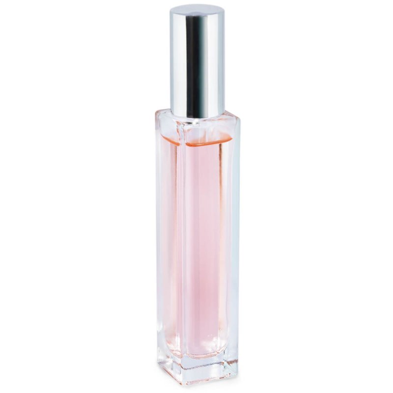 Frasco perfume 50 ml alto spray prateado