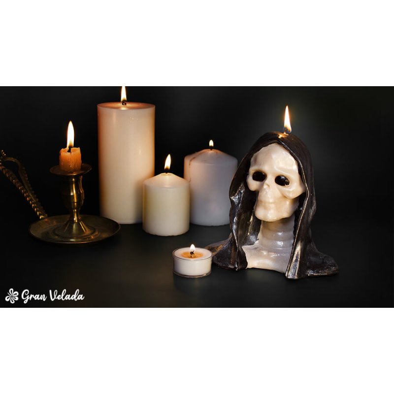 Molde velas de la muerte - Molde de silicona de la muerte para hacer velas caseras. - Moldes de Calaveras