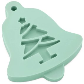 Molde campana con arbolito figura para colgar Molde campana con arbolito figura para colgar