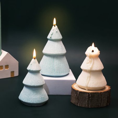 Molde luxury bajo para hacer velas árbol de Navidad