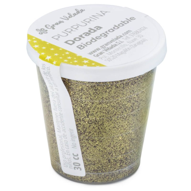 Purpurina dourada biodegradável - 1