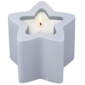Molde estrela recipiente de velas