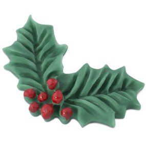 Molde 4 mini folhas de azevinho Molde 4 mini folhas de azevinho