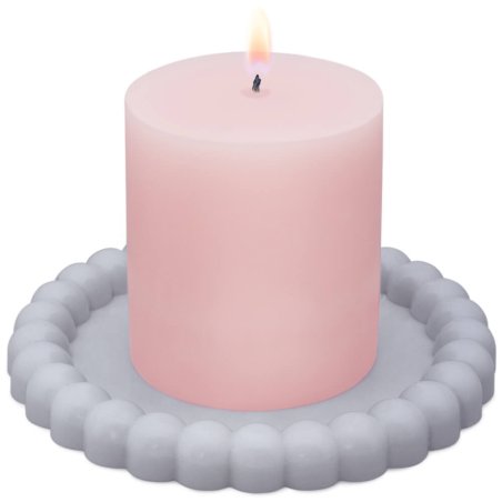 Molde plato con perlas base para velas