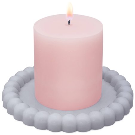 Molde prato com pérolas base para velas