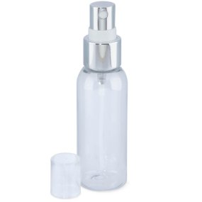 Botella 50 ml PET alta pulverizador plata Botella 50 ml PET alta pulverizador plata