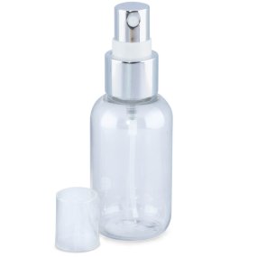 Botella 50 ml PET pulverizador plata Botella 50 ml PET pulverizador plata