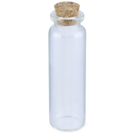 Botella de 18 ml de cristal con tapon de corcho