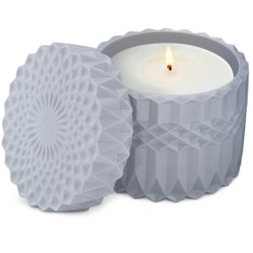 Molde recipiente retrô com tampa para velas