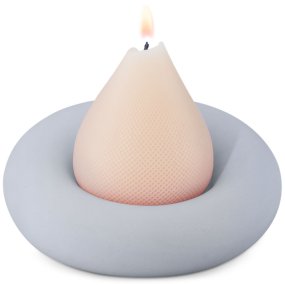 Molde porta-velas redondo puff