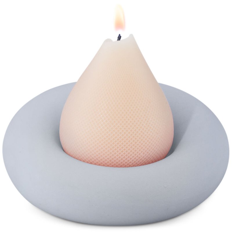 Molde porta-velas redondo puff