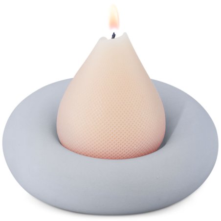 Molde porta-velas redondo puff