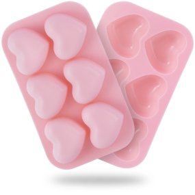Molde silicona 6 corazones basic Molde silicona 6 corazones basic
