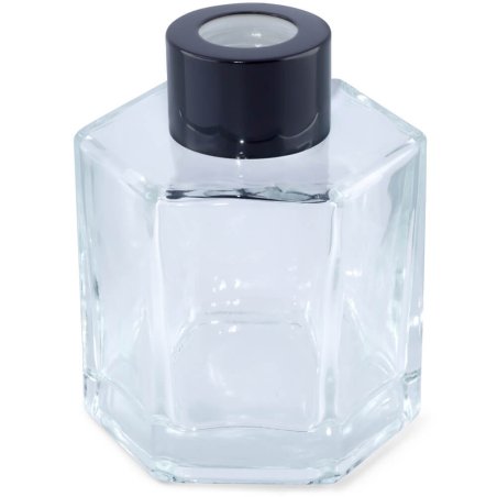 Flacon mikado hexagonel 100 ml avec bague noir en gros - 2