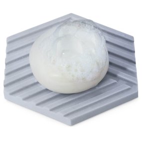 Molde saboneteira hexagonal listrada