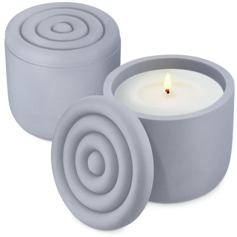 Moule contenant swirl avec couvercle pour bougies