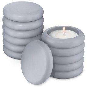 Molde recipiente twist com tampa para velas