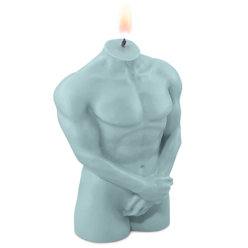 Molde torso masculino tapandose para hacer velas