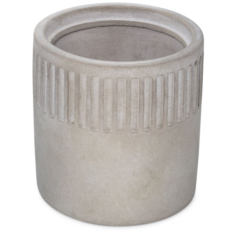 Molde vaso con rayas para hacer macetas de cemento