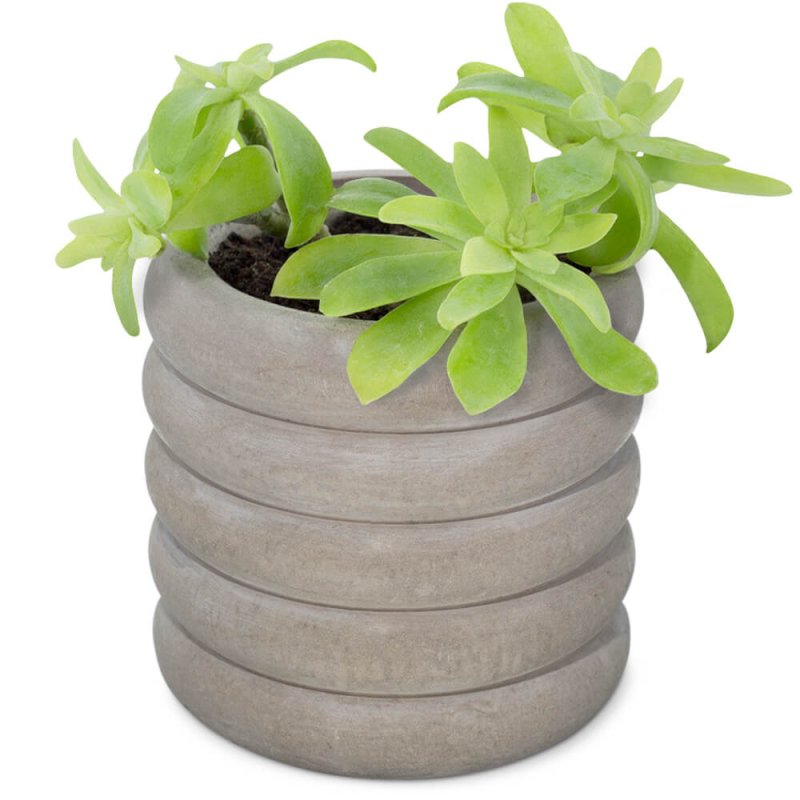 Grand Moule Ovale En Silicone Pour Pots De Fleurs En Béton - Dimensions Finies 16,5x8x7,5 Cm - Réutilisable