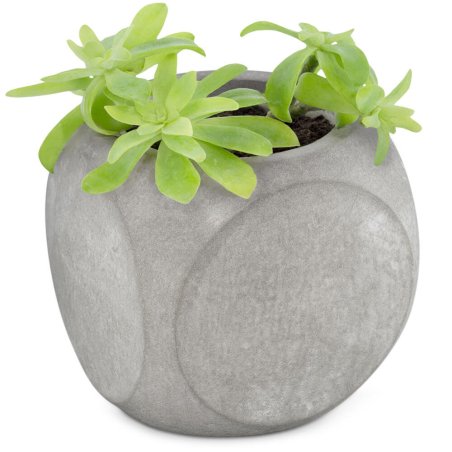 Molde cubo com círculos para vasos para plantas de cimento - 1