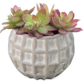 Molde tigela com quadrados para vasos para plantas de cimento