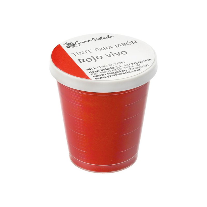 Tinta sabonete vermelho intenso em po