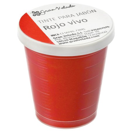 Tinta sabonete vermelho intenso em po