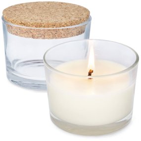 Verre de 205 ml avec liège pour bougies Verre de 205 ml avec liège pour bougies