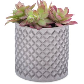 Molde com losangos para vasos para plantas de cimento