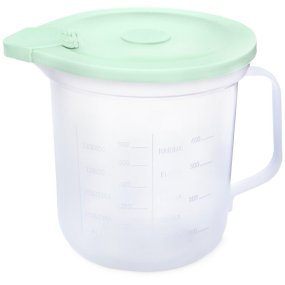 Jarra de medição de plástico com tampa