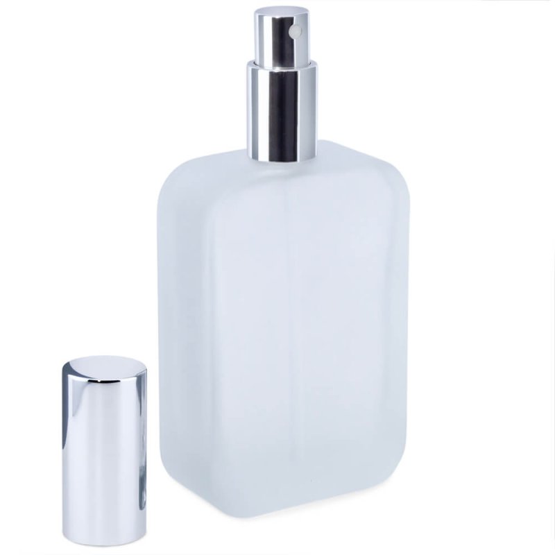 Frasco de perfume de vidro fosco petaca 100 ml