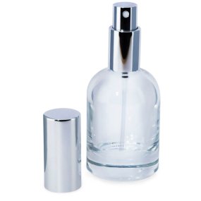 Frasco de perfume 50 ml em forma de campainha com pulverizador prateado para venda em atacado Frasco de perfume 50 ml em forma de campainha com pulverizador prateado para venda em atacado
