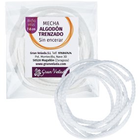 Mèche pour bougies en coton non ciré de 7-8 cm en gros