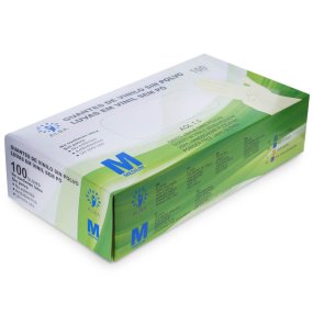 Luvas de vinil M caixa de 100 ud