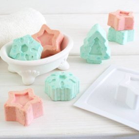Kit como hacer bombas de baño de navidad. Materiales e instrucciones Kit como hacer bombas de baño de navidad. Materiales e instrucciones