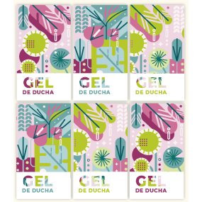 Adesivos gel de banho botanic
