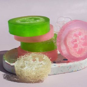 Kit como hacer jabon con lufa. Materiales e instrucciones Kit como hacer jabon con lufa. Materiales e instrucciones