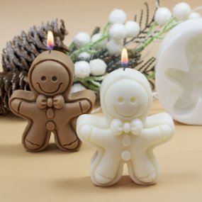 Kit como hacer 2 velas de muñeco de galleta de Navidad. Materiales e instrucciones Kit como hacer 2 velas de muñeco de galleta de Navidad. Materiales e instrucciones