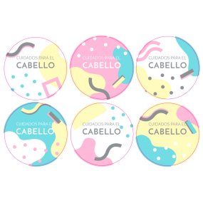 Pegatinas cuidado para el cabello Pegatinas cuidado para el cabello