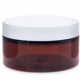 Tarro 100 ml ambar y opaco tapa blanca