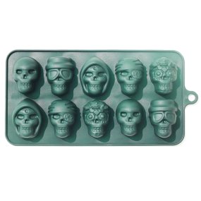 Molde 10 calaveras rockeras Halloween Molde 10 calaveras rockeras Halloween