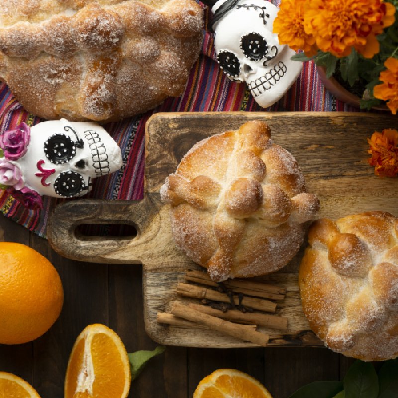 halloween pan de muerto