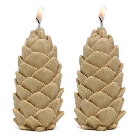 Molde velas 2 piñas silvestres - Molde para velas, dos piñas navidad 3D - Moldes para hacer velas navidad