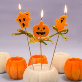 Kit pour fabriquer des bougies pick d'Halloween. Matériaux et instructions