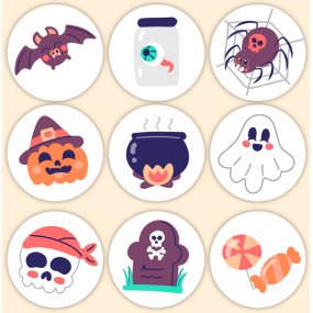 Adesivos mix halloween