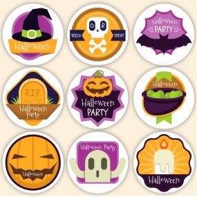 Adesivos halloween party