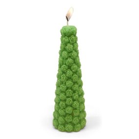 Molde para fazer velas "Pinho com rosinhas"
