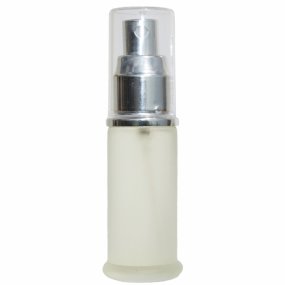 Bouteille en verre mat 20 ml avec pulvérisateur argent