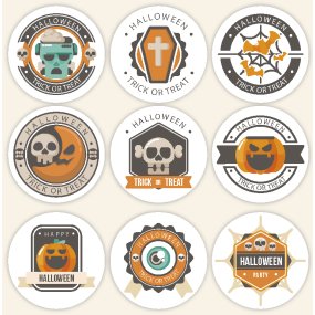 Autocollants variés d'Halloween